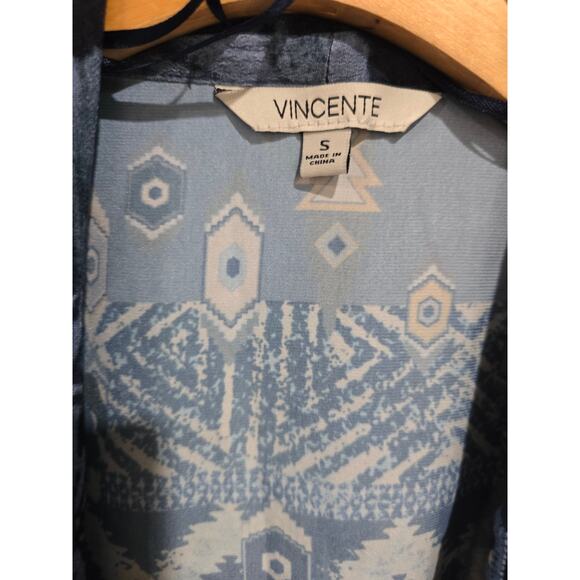 Vicente Women’s Blue Embroidered Floral Open Front Kimono Cardigan – Small - Picture 7 of 8